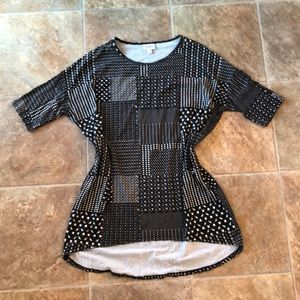 Lularoe Black and White Irma Shirt (s)